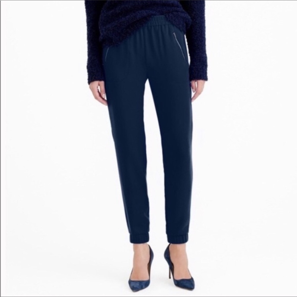 .J Crew black joggers w zipper pockets. 00
